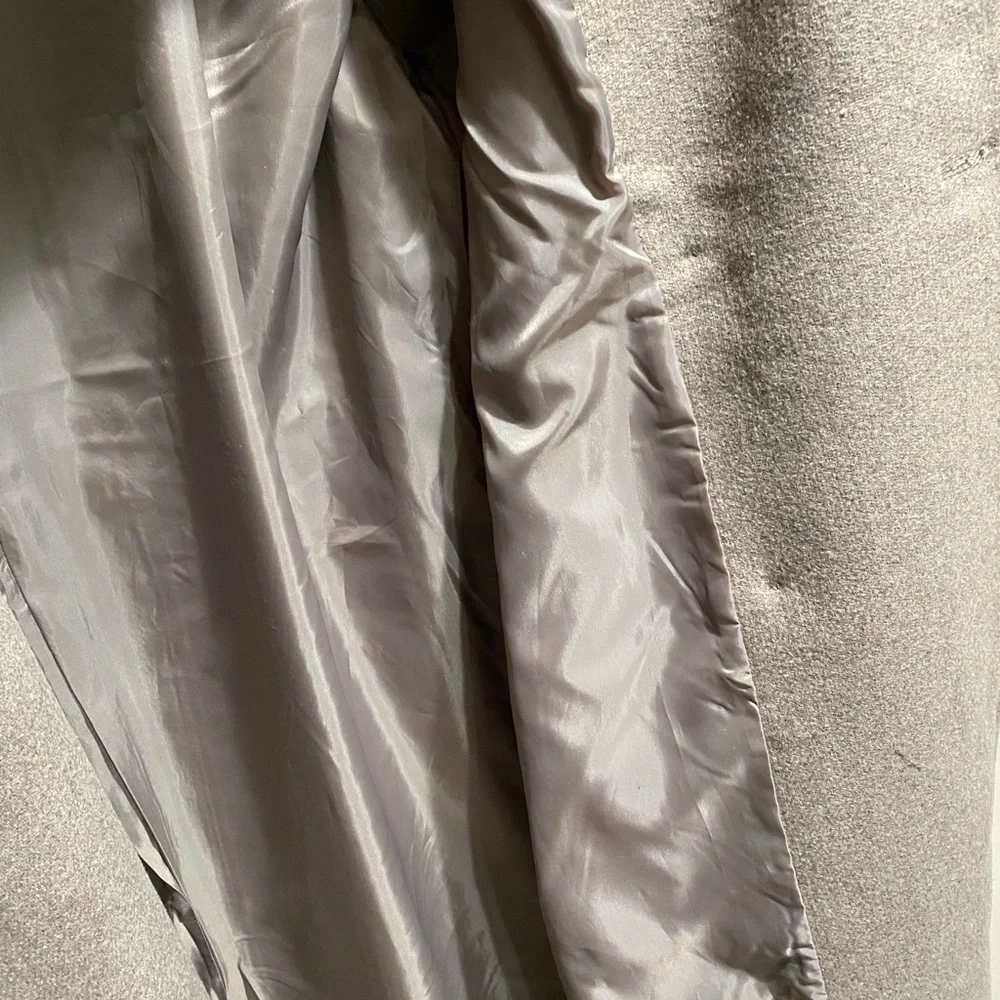 ASOS Brown Funnel Neck Long Wool Coat - Picture 10 of 10